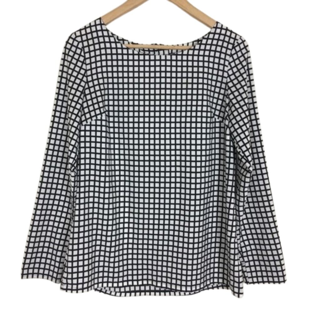 Merona windowpane pattern top